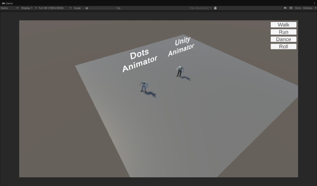 DOTS Animator tool preview inside Unity